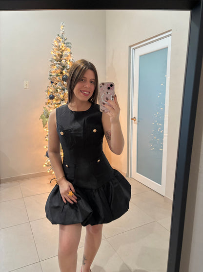 Bubble Hem Mini Dress